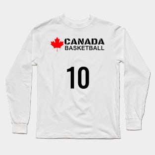 Canada Basketball Number 10 Design Gift Idea Long Sleeve T-Shirt